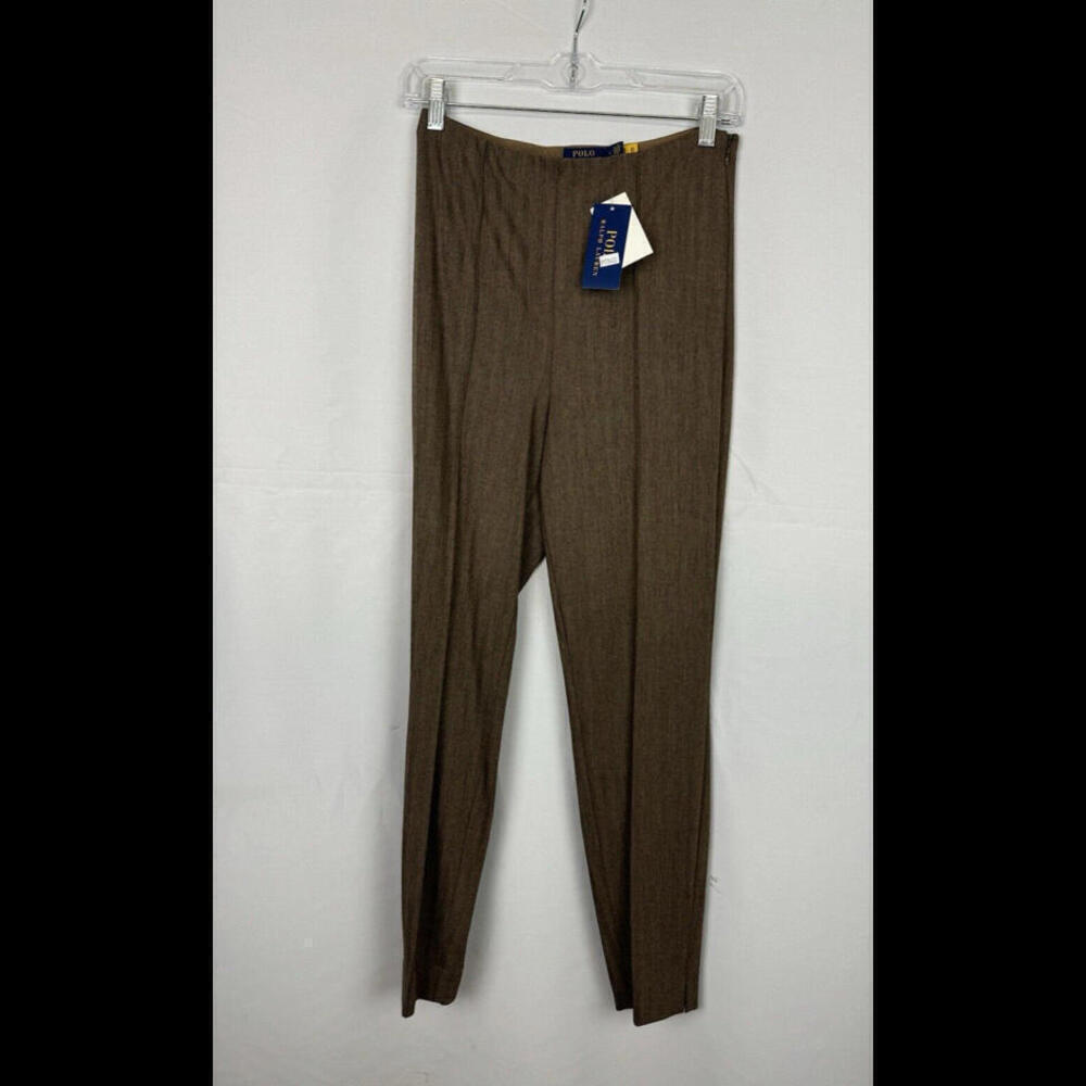Polo Ralph Lauren Ankle Herringbone Pleated Pants Brown Size 6 US, 27x28